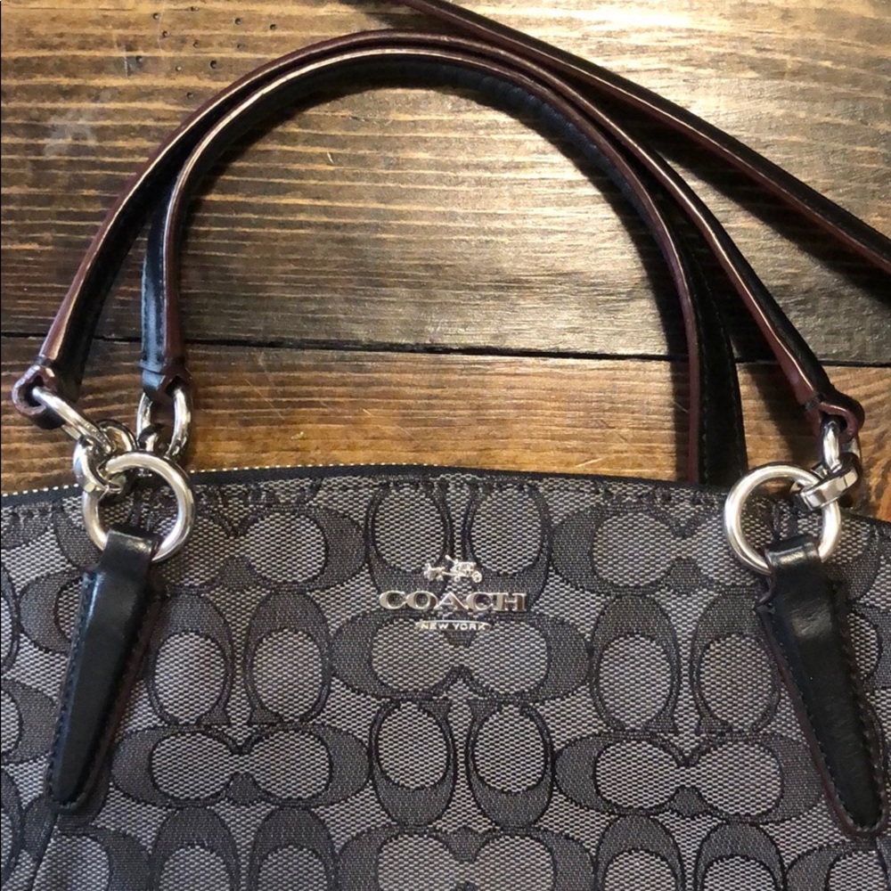 Signature Canvas Black Coach Purse